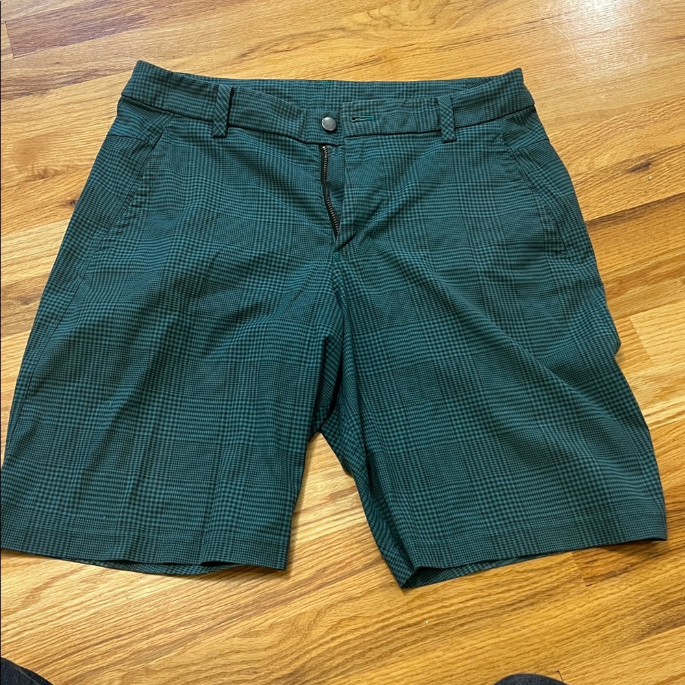Lulu Lemon Green Plaid Shorts